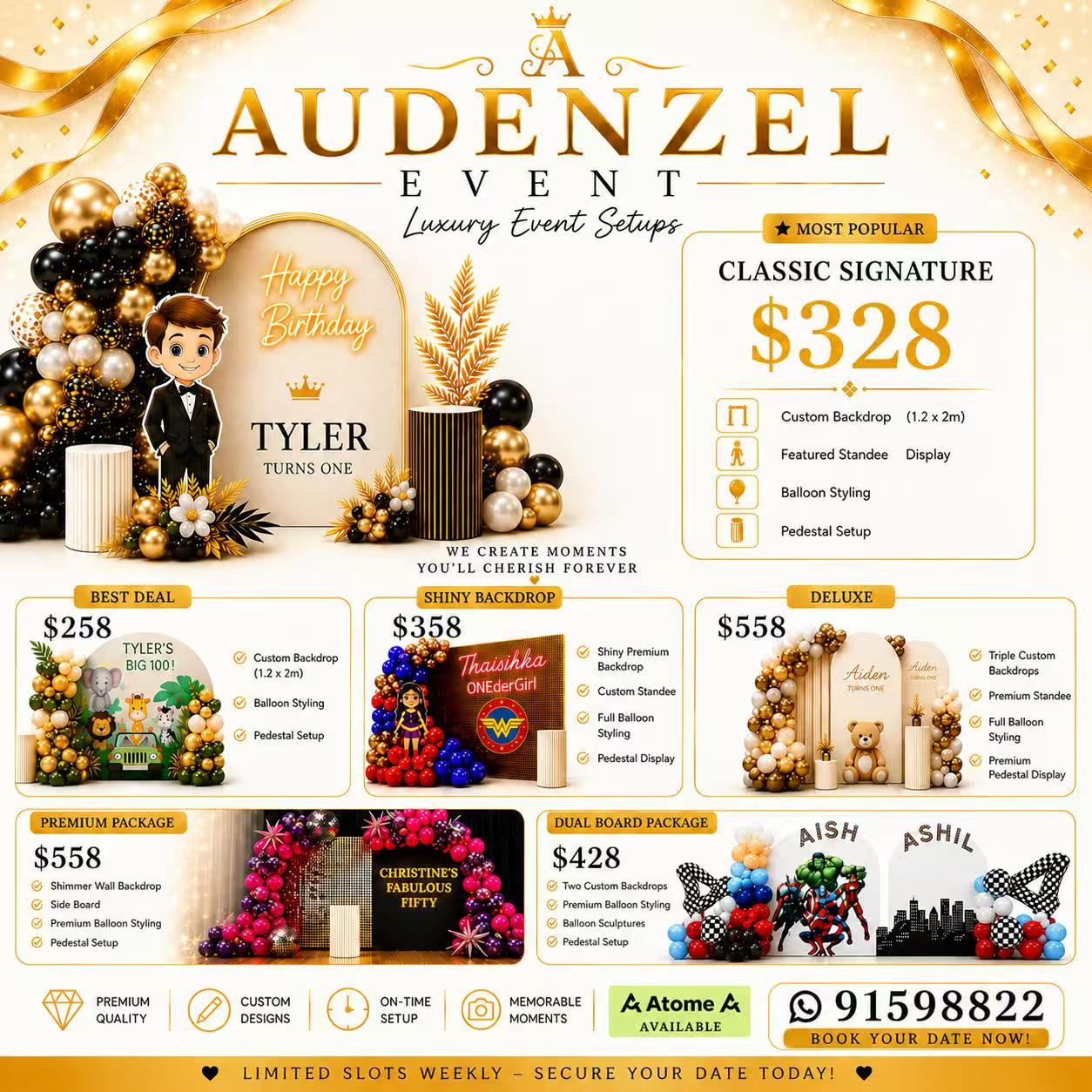Luxury event setups by Audenzel Events
